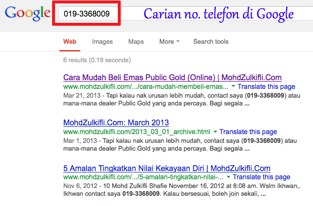 carian no telefon dealer emas public gold di google