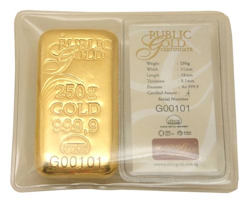 gold bar 250 gram lbma public gold
