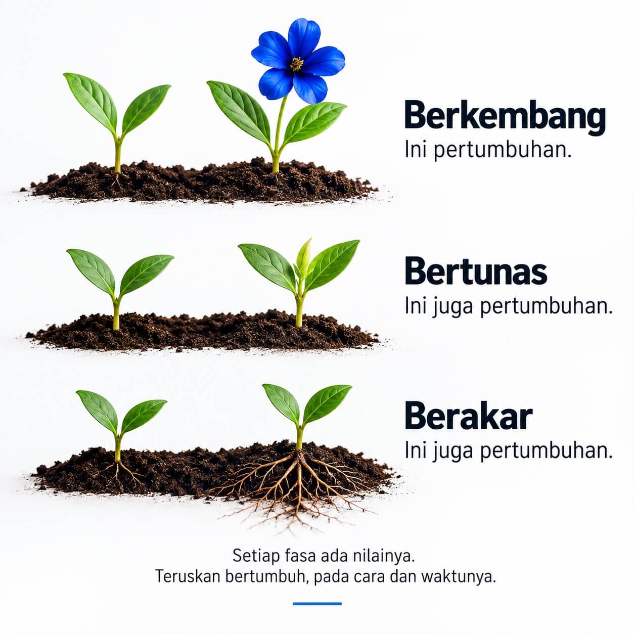 growth bisnes akar pokok tunas
