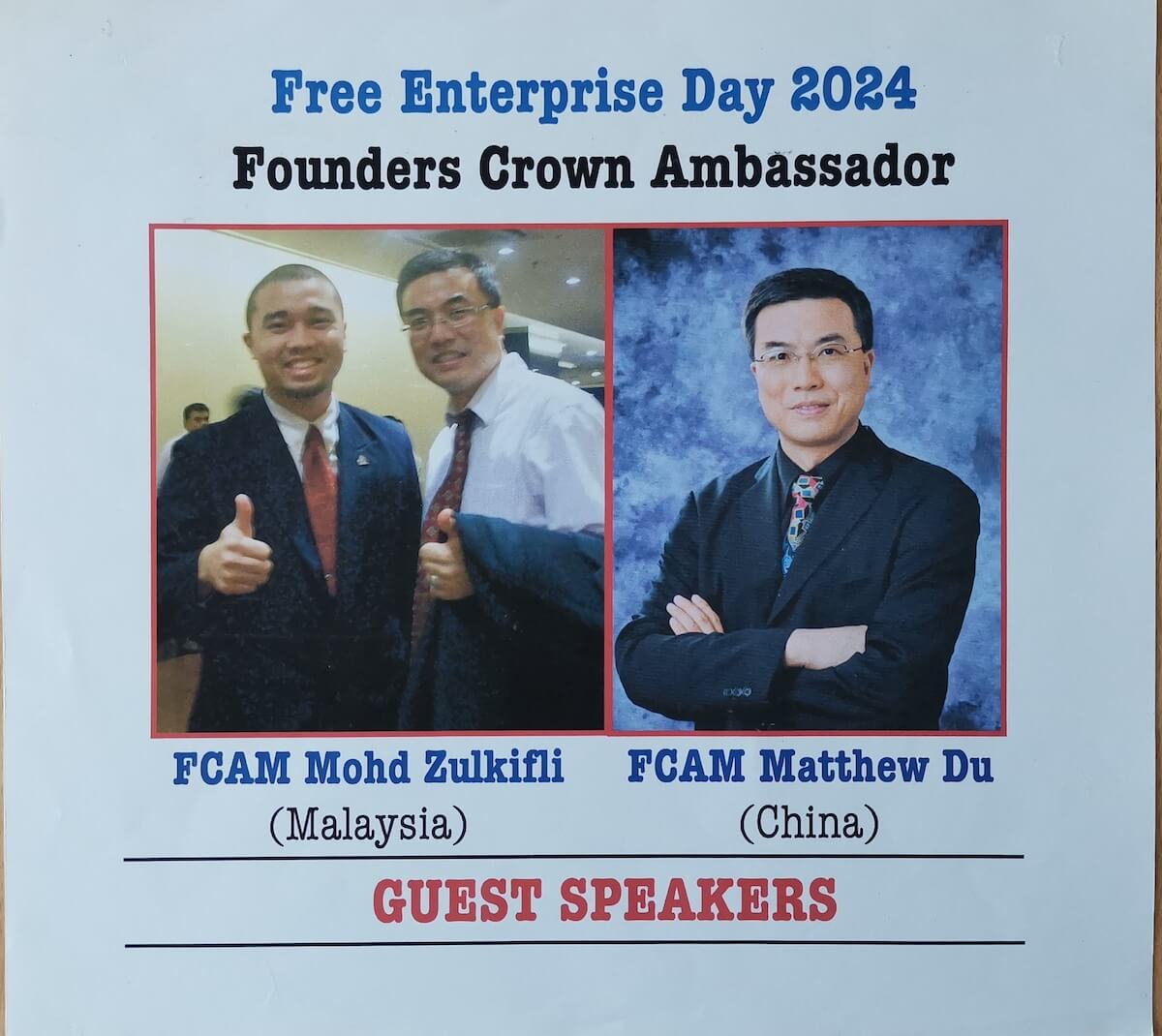 matthew du fcam crown ambassador amway china